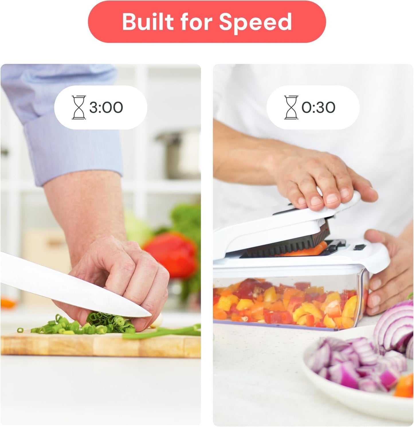 4-in-1 Vegetable Chopper & Spiralizer with Container - Image 3