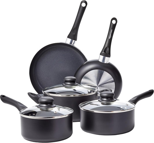 Nonstick Kitchen Cookware 8-Piece Starter Set - 8 Piece Set, Pots & Pans