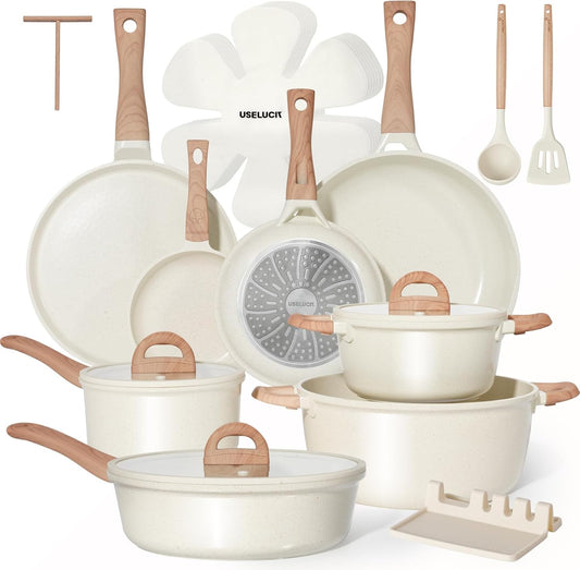 Ceramic Cookware 22-Piece Set — Non-Toxic, Induction Compatible
