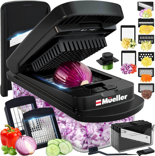 10-in-1 Vegetable Chopper with 8 Stainless Steel Blades