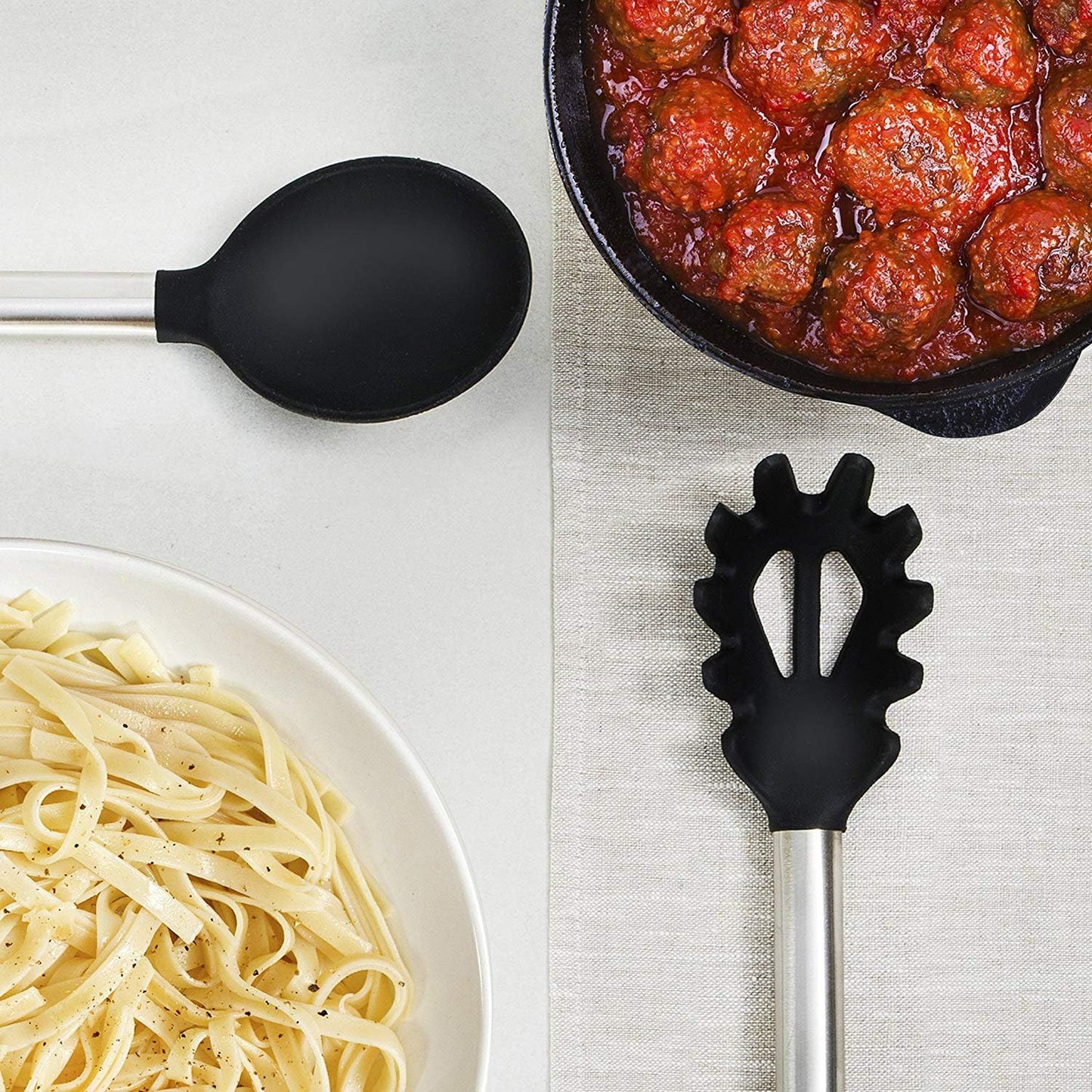 33-Piece Silicone Kitchen Utensils Set — Stainless Steel Handles - Default - Image 5